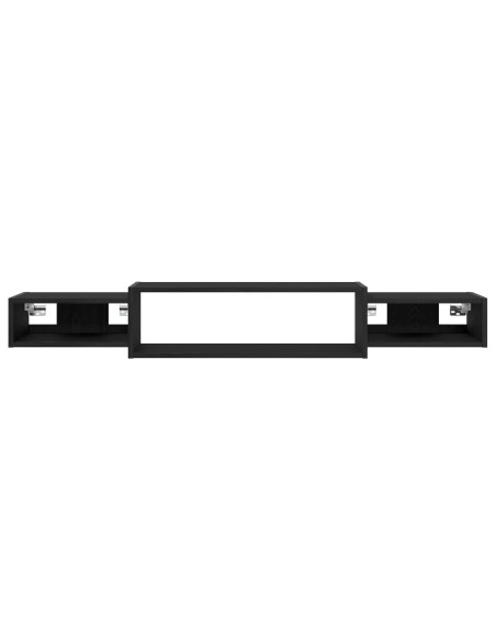 Mobile TV da Parete A parete Rovere Nero 140 x 28 x 21 cm