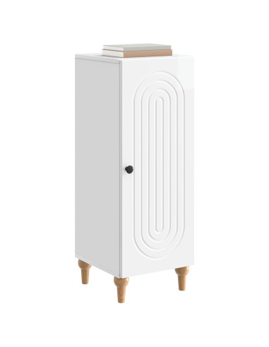 Credenza Bianco Lucido 33 x 34,5 x 90 cm Legno ingegnerizzato