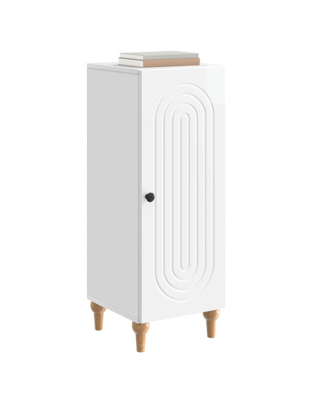 Credenza Bianco Lucido 33 x 34,5 x 90 cm Legno ingegnerizzato