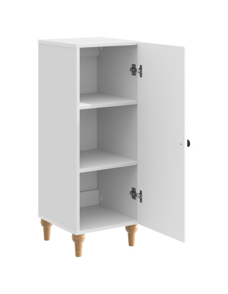 Credenza Bianco Lucido 33 x 34,5 x 90 cm Legno ingegnerizzato
