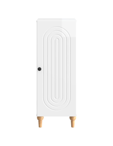 Credenza Bianco Lucido 33 x 34,5 x 90 cm Legno ingegnerizzato