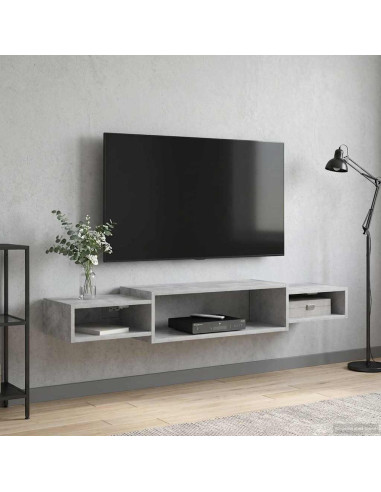 Mobile TV da Parete A parete Grigio Cemento 140 x 28 x 21 cm