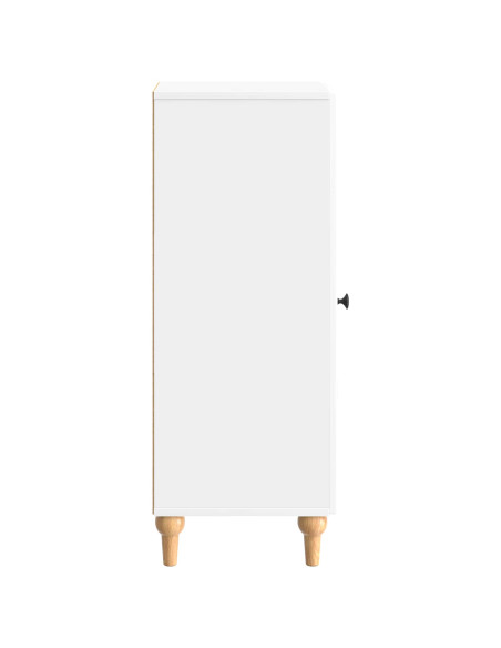 Credenza Bianco Lucido 33 x 34,5 x 90 cm Legno ingegnerizzato