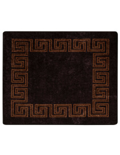 Runner Tappeto MARSA Nero 80 x 100 cm Poliestere e PVC 2
