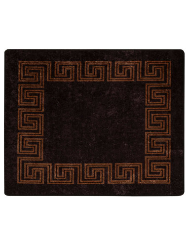 Runner Tappeto MARSA Nero 80 x 100 cm Poliestere e PVC