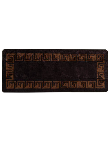 Runner Tappeto MARSA Nero 80 x 200 cm Poliestere e PVC