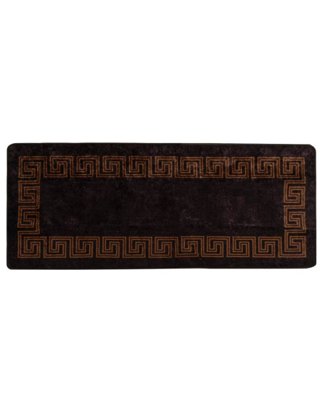 Runner Tappeto MARSA Nero 80 x 200 cm Poliestere e PVC