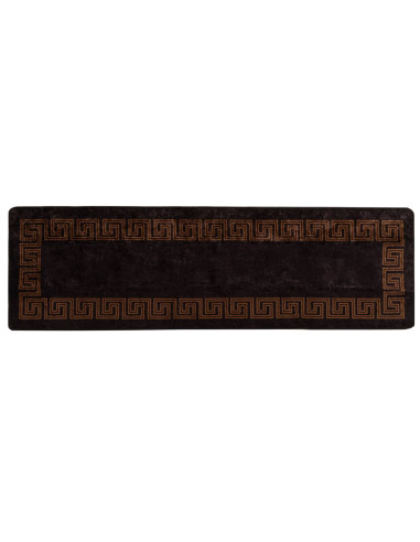 Runner Tappeto MARSA Nero 80 x 250 cm Poliestere e PVC