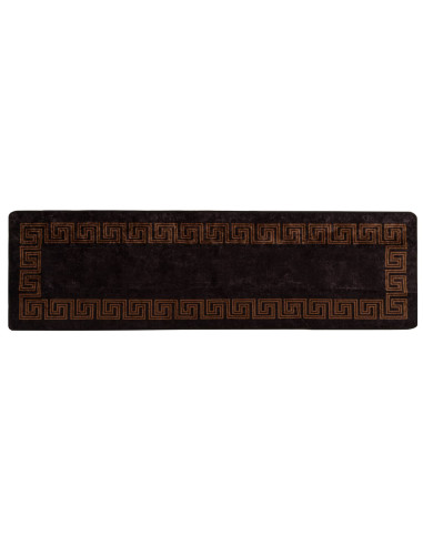 Runner Tappeto MARSA Nero 80 x 350 cm Poliestere e PVC
