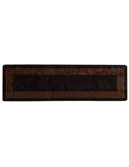 Runner Tappeto MARSA Nero 80 x 350 cm Poliestere e PVC