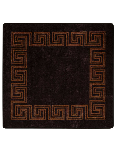 Runner Tappeto MARSA Nero 100 x 100 cm Poliestere e PVC