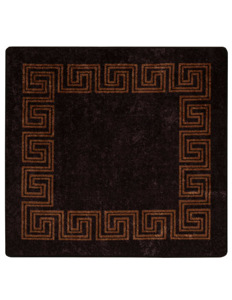 Runner Tappeto MARSA Nero 100 x 100 cm Poliestere e PVC