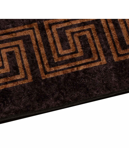 Runner Tappeto MARSA Nero 100 x 100 cm Poliestere e PVC