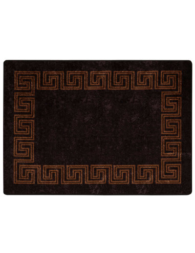 Runner Tappeto MARSA Nero 100 x 150 cm Poliestere e PVC