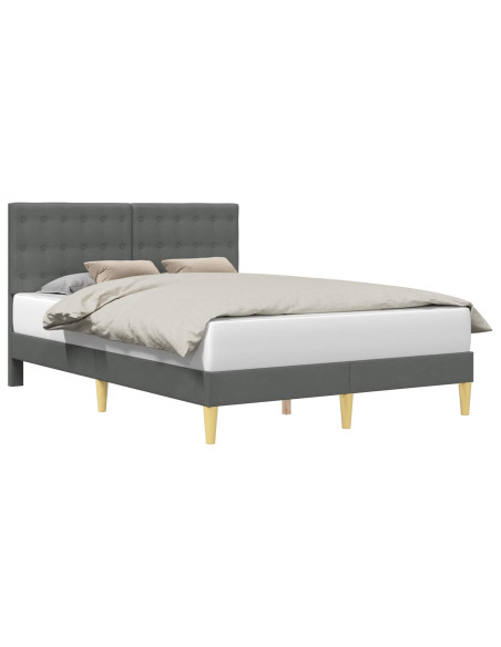 Struttura del letto Grigio Scuro 140 x 200 cm Tessuto
