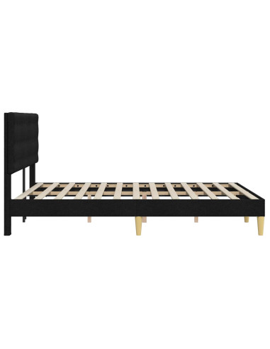 Struttura del letto con testiera Nero 140 x 200 cm Tessuto