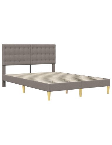 Struttura del letto con testiera Tortora 140 x 200 cm Tessuto