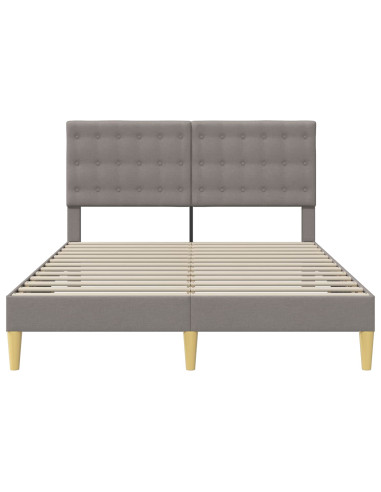 Struttura del letto con testiera Tortora 140 x 200 cm Tessuto