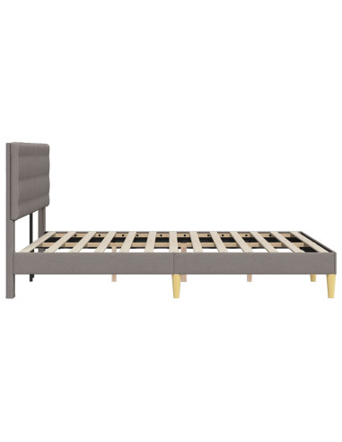 Struttura del letto con testiera Tortora 140 x 200 cm Tessuto
