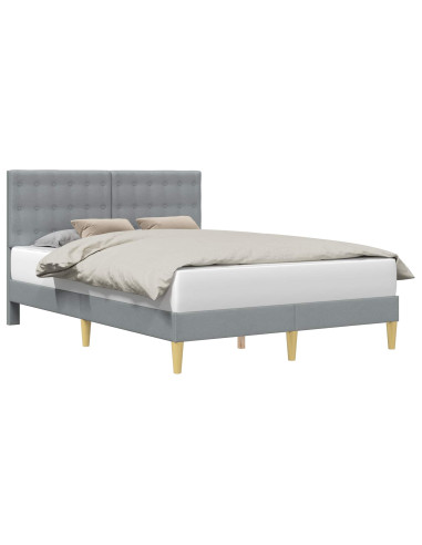 Struttura del letto Grigio Chiaro 160 x 200 cm Tessuto