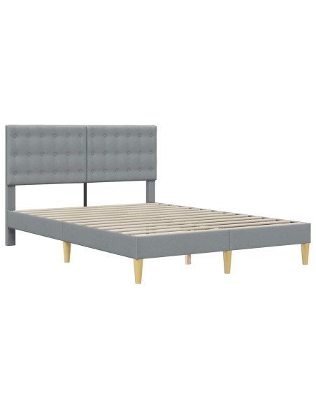 Struttura del letto Grigio Chiaro 160 x 200 cm Tessuto
