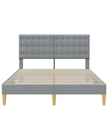 Struttura del letto Grigio Chiaro 160 x 200 cm Tessuto