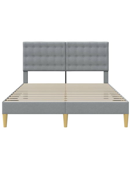 Struttura del letto Grigio Chiaro 160 x 200 cm Tessuto