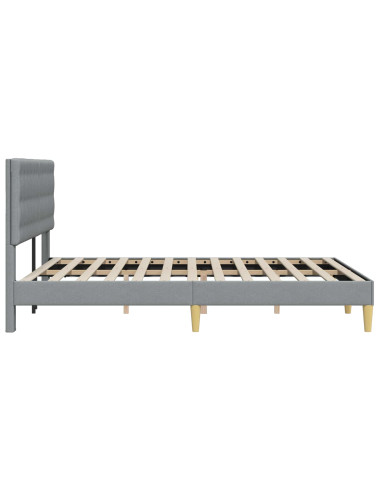 Struttura del letto Grigio Chiaro 160 x 200 cm Tessuto