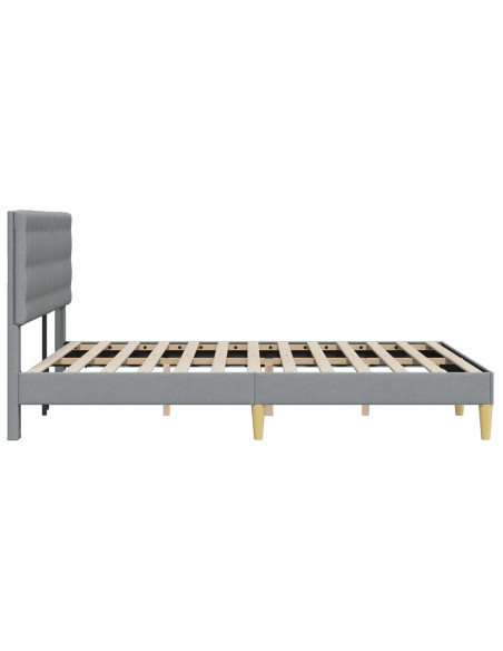 Struttura del letto Grigio Chiaro 160 x 200 cm Tessuto
