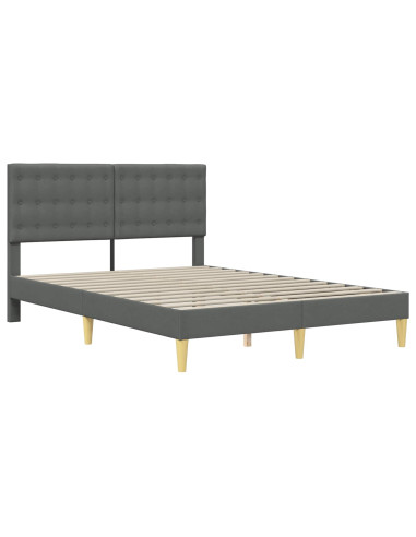 Struttura del letto Grigio Scuro 160 x 200 cm Tessuto