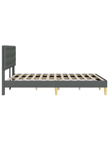 Struttura del letto Grigio Scuro 160 x 200 cm Tessuto