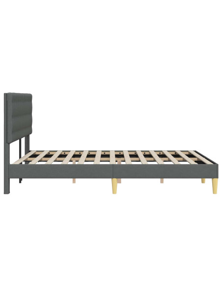 Struttura del letto Grigio Scuro 160 x 200 cm Tessuto
