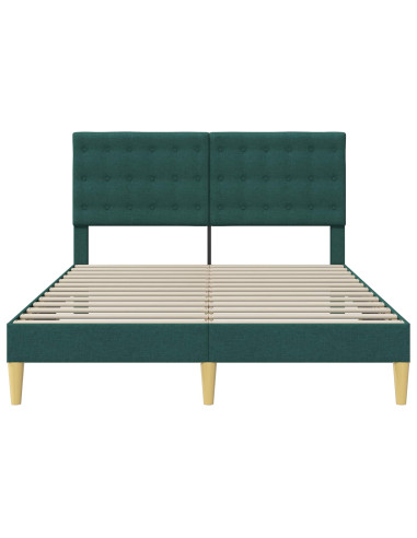 Struttura del letto Verde Scuro 160 x 200 cm Tessuto