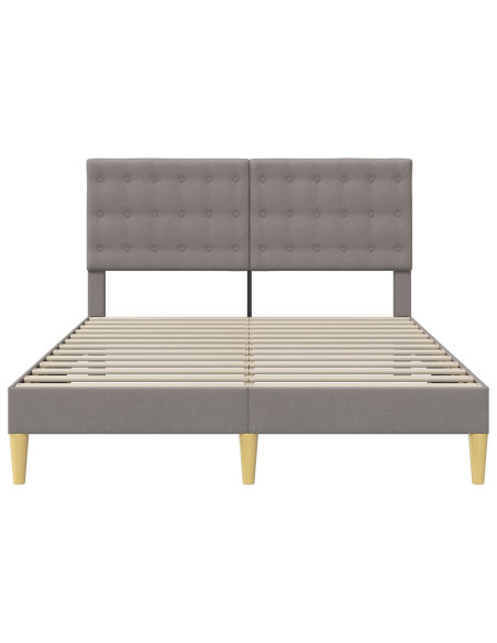 Struttura del letto con testiera Tortora 160 x 200 cm Tessuto