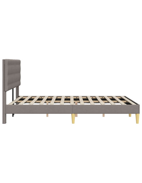 Struttura del letto con testiera Tortora 160 x 200 cm Tessuto