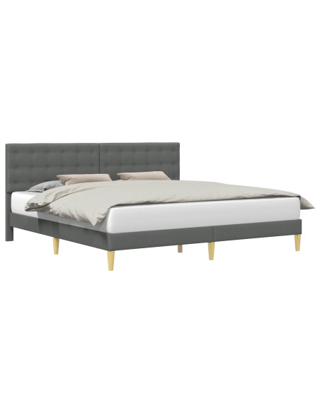 Struttura del letto Grigio Scuro 180 x 200 cm Tessuto
