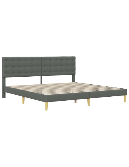 Struttura del letto Grigio Scuro 180 x 200 cm Tessuto