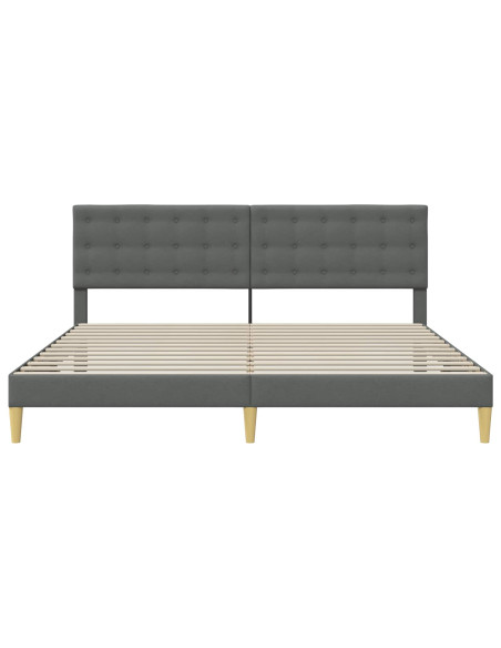 Struttura del letto Grigio Scuro 180 x 200 cm Tessuto