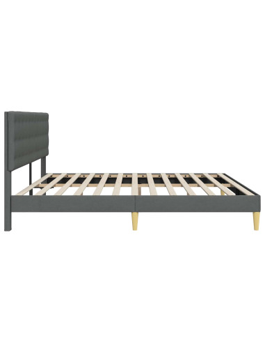 Struttura del letto Grigio Scuro 180 x 200 cm Tessuto