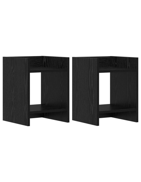 Supporto per piante 2 pcs Rovere Nero 30 x 30 x 40 cm