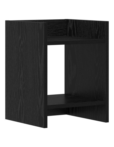 Supporto per piante 2 pcs Rovere Nero 30 x 30 x 40 cm