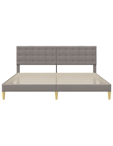 Struttura del letto con testiera Tortora 180 x 200 cm Tessuto