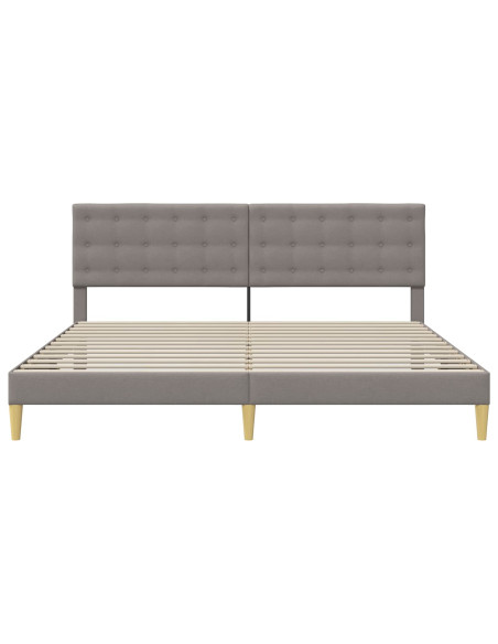 Struttura del letto con testiera Tortora 180 x 200 cm Tessuto