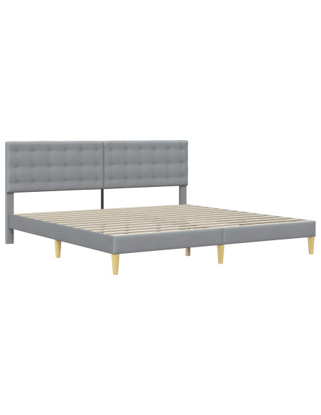 Struttura del letto Grigio Chiaro 200 x 200 cm Tessuto