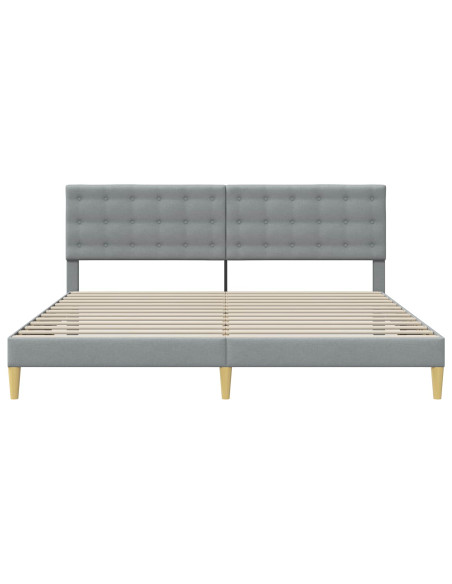 Struttura del letto Grigio Chiaro 200 x 200 cm Tessuto