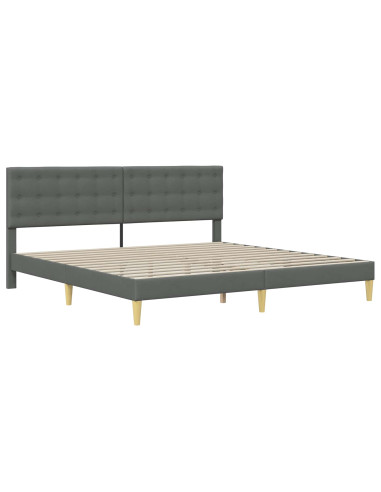 Struttura del letto Grigio Scuro 200 x 200 cm Tessuto