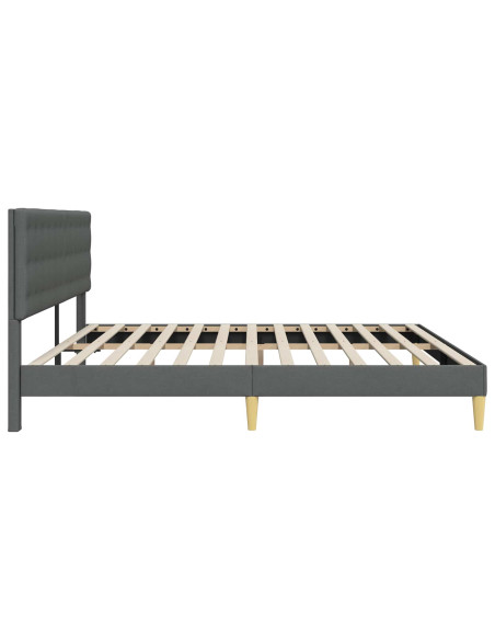Struttura del letto Grigio Scuro 200 x 200 cm Tessuto
