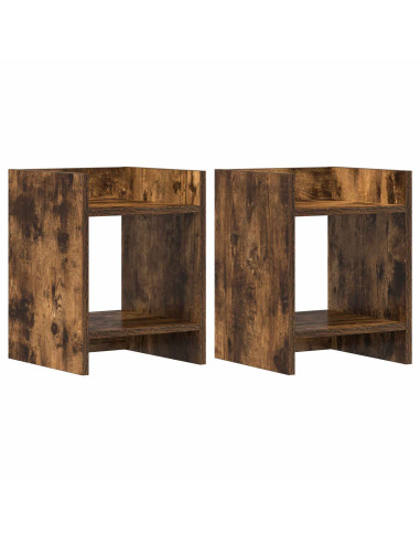 Supporto per piante 2 pcs Quercia Affumicata 30 x 30 x 40 cm