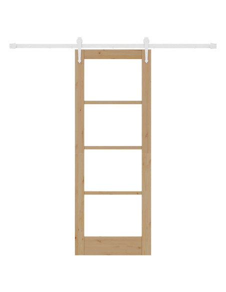 Porta Scorrevole Marrone 73.5 x 198.5 cm Legno e metallo