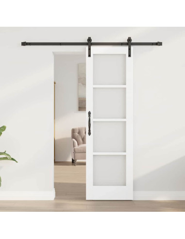 Porta scorrevole ORKDAL Bianco e Nero 61 x 198,5 cm